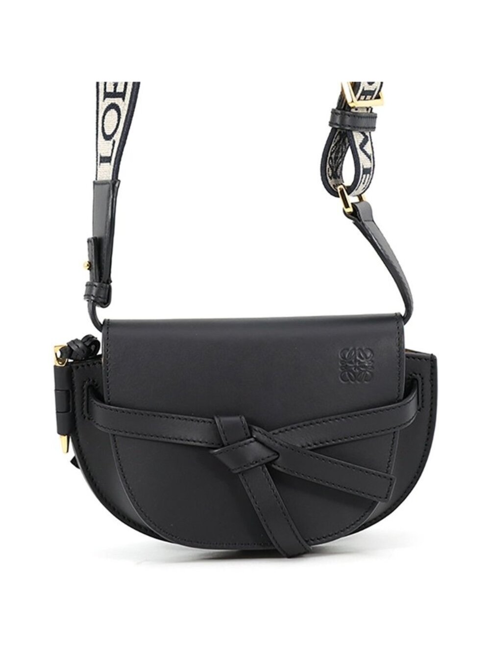 Loewe Shoulder Bag Gate Dual Mini Leather Black